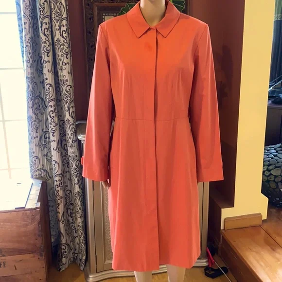 Jones New York Coral Trench Coat - Picture 1 of 13